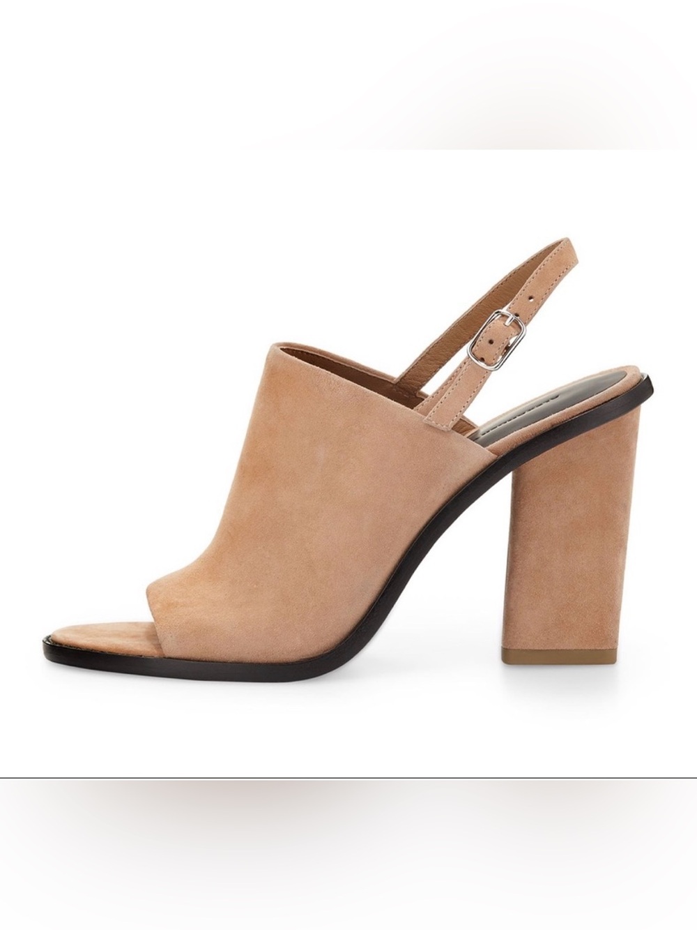 Alexander Wang Tan Suede Slingback Block Heel Sandals